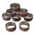 Safari Brown Crocodile-Embossed Napkin Rings With Silver-Tone Trim After Ralph Lauren — New & Unused - Set of Eight For Sale