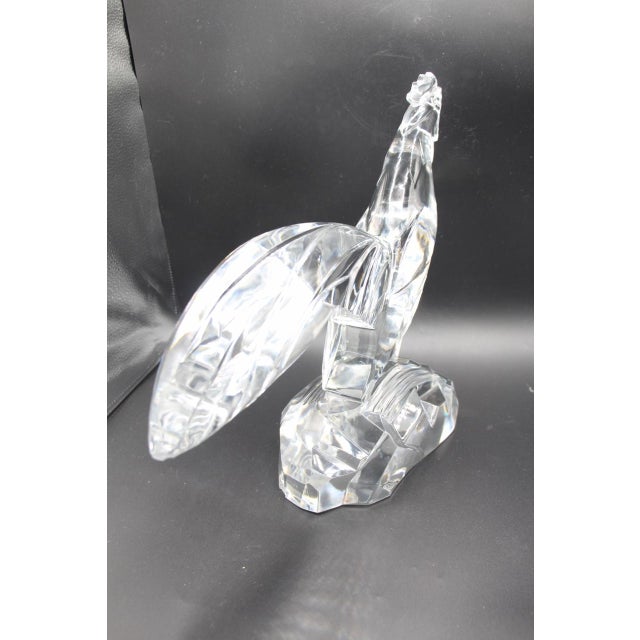 Large Art Deco Crystal Cockerel by Georges Chevalier for Baccarat For Sale - Image 8 of 13