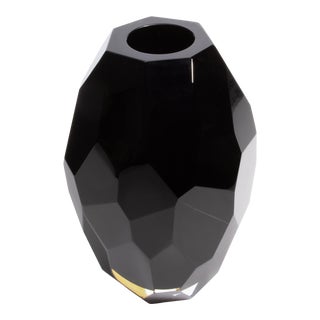 Facet Vase Black S For Sale