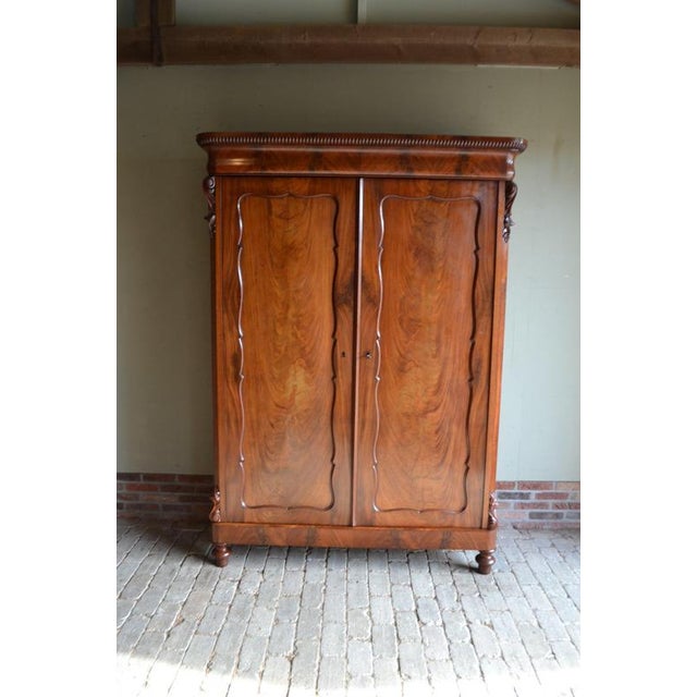 Antique Mahogany Biedermeier Cabinet For Sale - Image 10 of 10