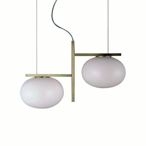 Suspension lamp 'alba' designed by mariana pellegrino soto in 2017. Suspension lamp giving diffused light in polished...