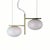 Suspension lamp 'alba' designed by mariana pellegrino soto in 2017. Suspension lamp giving diffused light in polished...