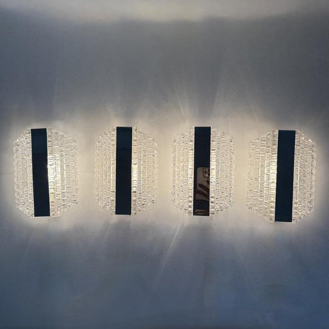 Wall Lamps from Kaiser Leuchter, Germany, 1970s, Set of 4, in Good conditions. Designed 1970 to 1979 European Plug (up to...
