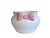 Ceramic Grandmillenial White Ceramic Fishbowl Planter With Pink Bow For Sale - Image 7 of 14