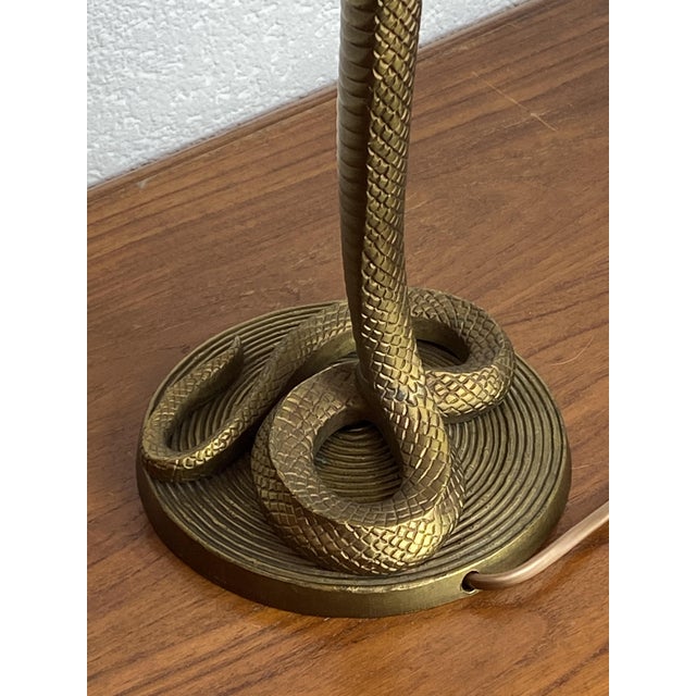 Vintage Bronze Cobra Lamp, 1970s For Sale - Image 15 of 18