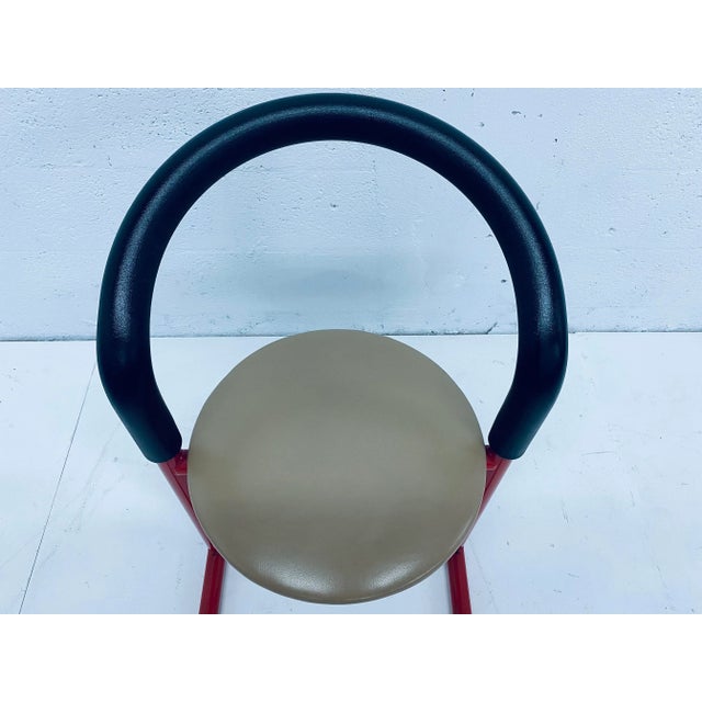 Metal Postmodern Amisco Chair or Stool With Foam Back For Sale - Image 7 of 11