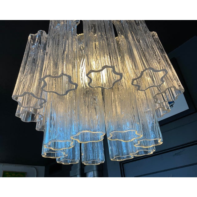 Kinkeldey Vintage Mid-Century Kinkeldey Crystal & Chrome Chandelier - West Germany, 1960s For Sale - Image 4 of 16