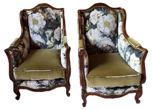 Set of Antique Bergere Lounge Chairs