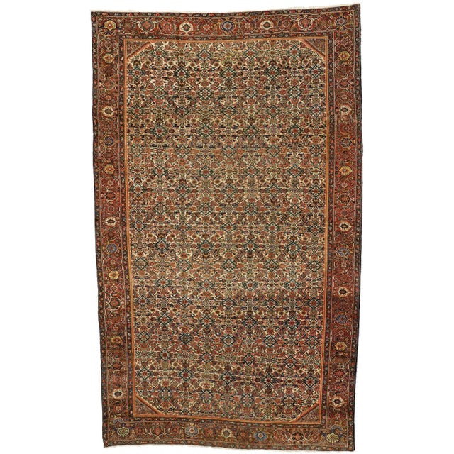 Late 19th Century Late 19th Century Antique Persian Farahan Rug, 07'07 X 12'04 For Sale - Image 9 of 9
