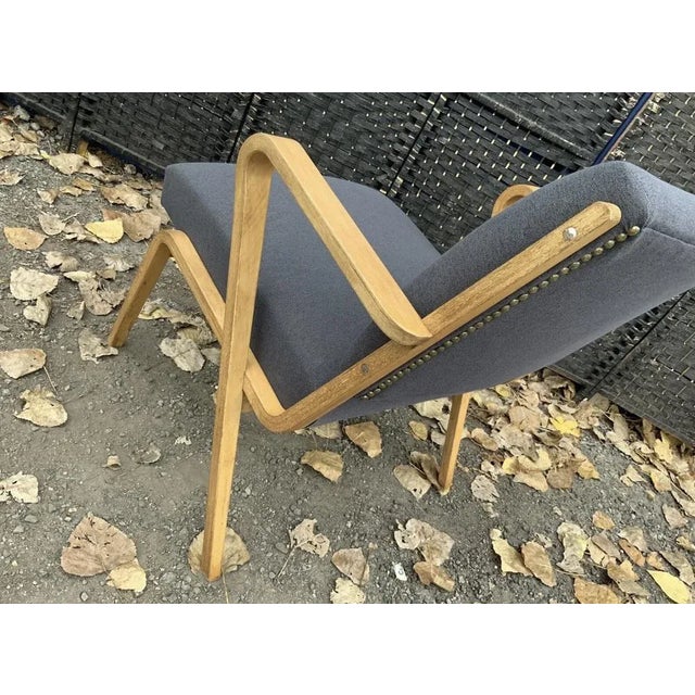Bauhaus Easy Chair by Selman Selmanagic for VEB Deutsche Werkstätten Hellerau, German USSR, 1950s For Sale - Image 9 of 13