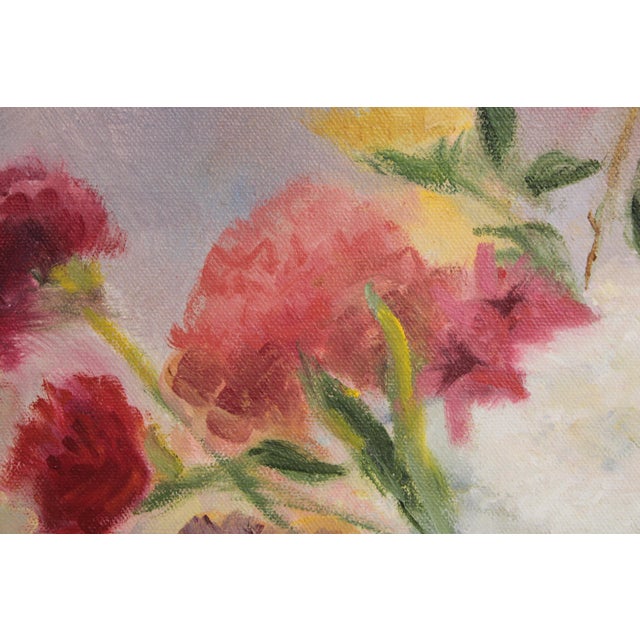 Oil on Canvas Painting Still Life Flowers For Sale In Philadelphia - Image 6 of 17