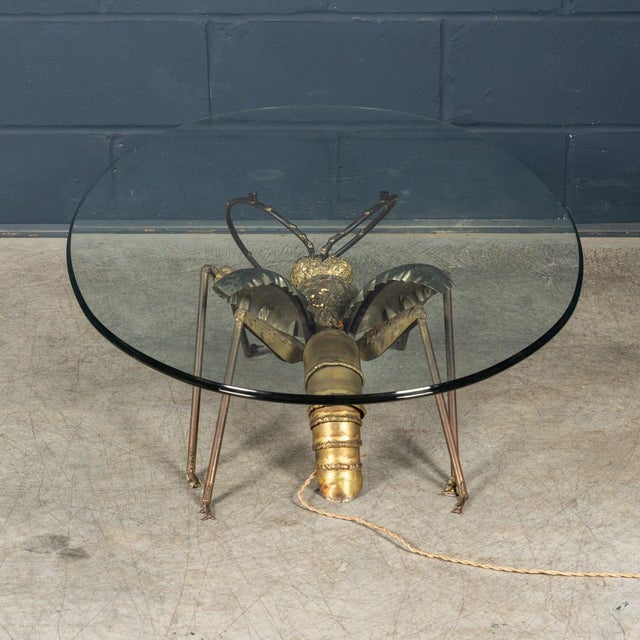 Metal Vintage French Illuminating Coffee Table by Henri Fernandez c.1970 For Sale - Image 7 of 18
