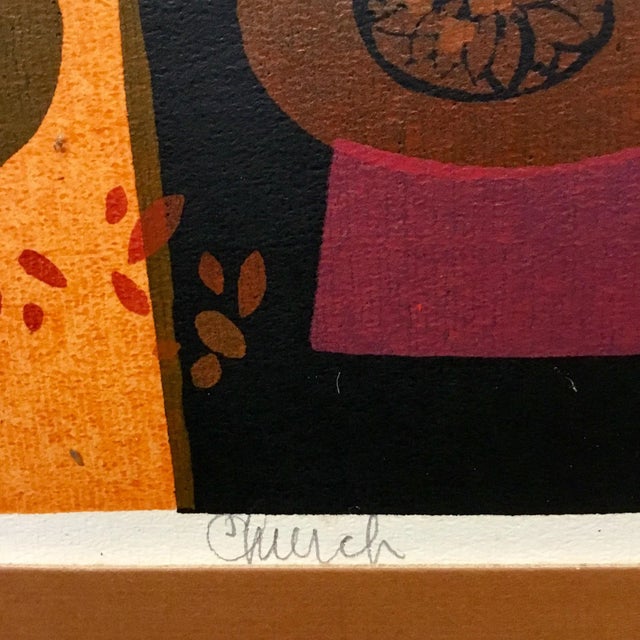 Mid Century Abstract Silkscreen Le 2/200, Signed & Framed For Sale - Image 4 of 7