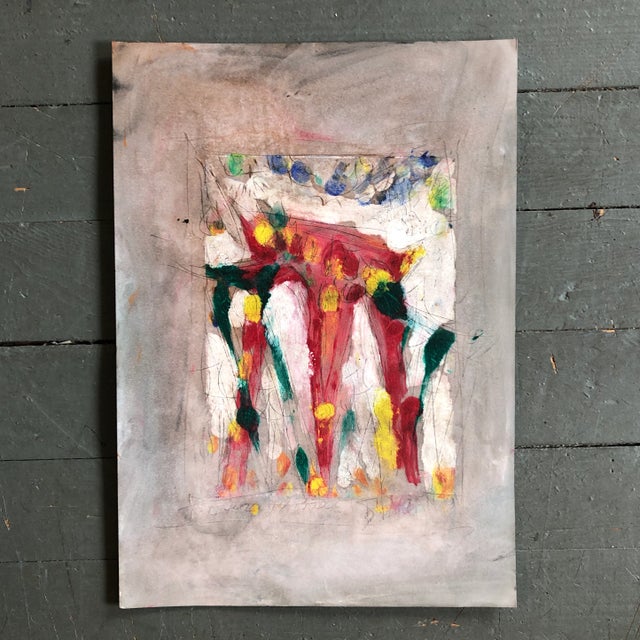 Original Vintage Peter Duncan Abstract Painting/Drawing Signed For Sale In Philadelphia - Image 6 of 6