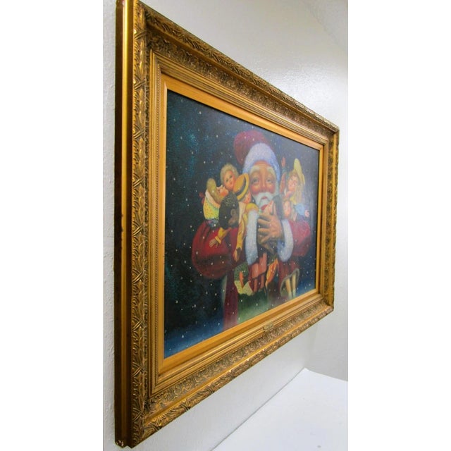 1990s Large Christopher Radko Oil Painting "Christmas Joy" Ltd. Ed. 160/500 Framed Coa For Sale - Image 10 of 15