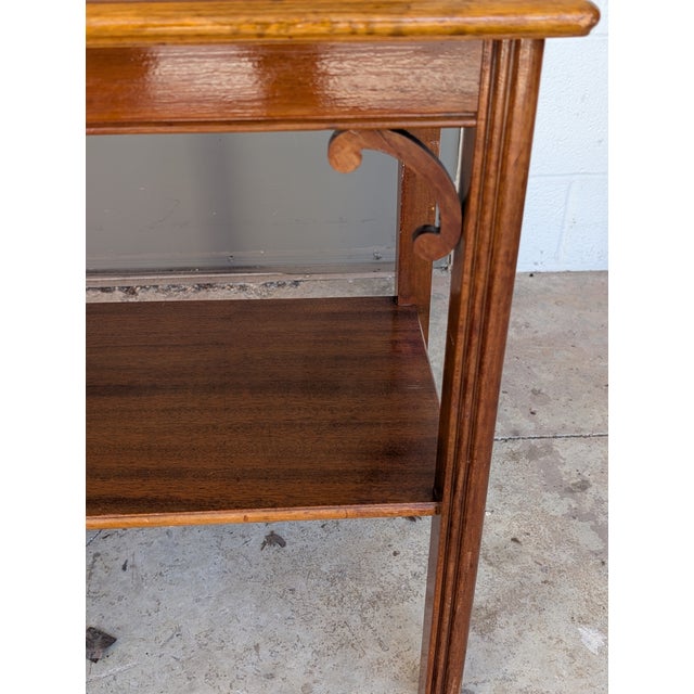Wood Vintage Handcrafted Georgian English Style Hardwood Side Table For Sale - Image 7 of 10
