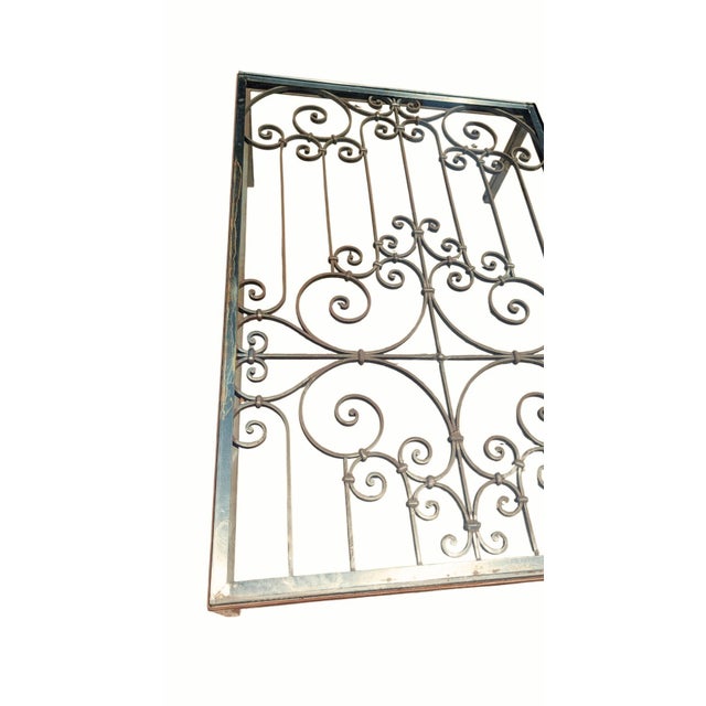 Vintage Wrought Iron and Glass Rectangular Coffee Table For Sale - Image 4 of 7