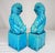 Ceramic Early 20th Century Turquoise Blue Glaze Foo Dogs- a Pair For Sale - Image 7 of 12