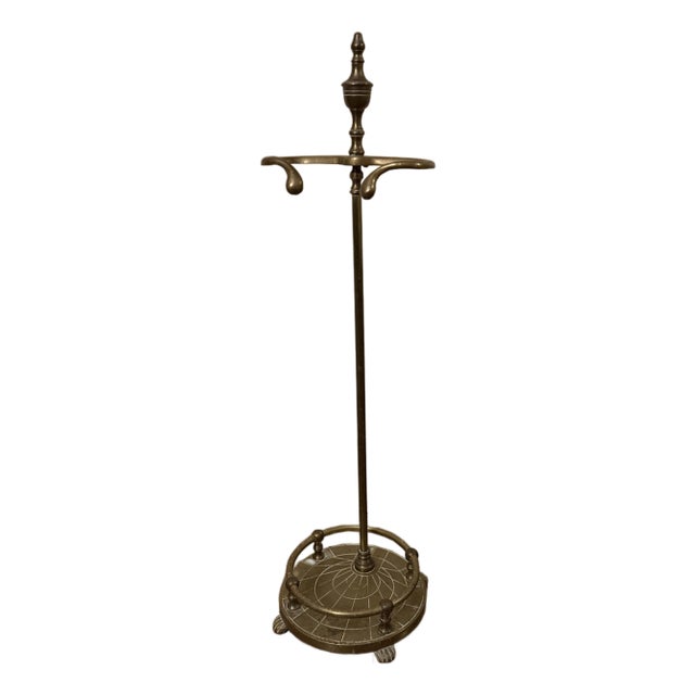 Late 19th Century Brass Georgian Style Umbrella Stand For Sale