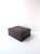 A dark brown faux‑crocodile embossed leather jewelry or accessory box, American Classical design style, in the manner of...