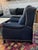 Early 21st Century Hancock & Moore Navy Blue Leather Recliners, a Pair For Sale - Image 5 of 9