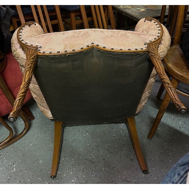 Early 20th Century Bergere Chairs in Original Silk Brocade by Grosfeld House - Set of 2 For Sale - Image 12 of 12