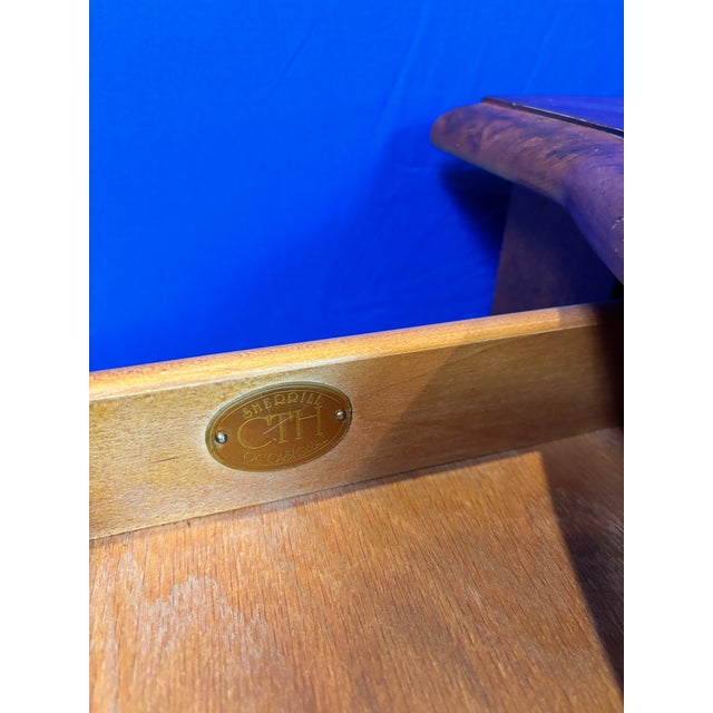 2000 - 2009 Sherrill Occasional CTH Vintage Fruitwood Side Table With Drawer For Sale - Image 5 of 5