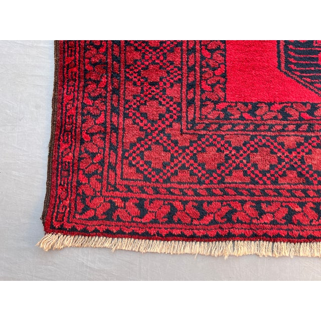 Vintage Afghan Ersari Turkmen Bokhara Rug, Large Guls - 6'8" X 4'2" For Sale - Image 12 of 17