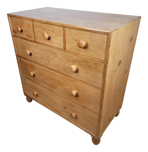 Victorian Chest of 3 Drawers in Pine, 1880