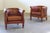 Brown Vintage Leather Club Chairs, 1920s, Set of 2 For Sale - Image 8 of 15