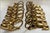 Metal Vintage Ornate Brass Reclining Jaguar Dinner Napkin Holders ~ Set of 12 For Sale - Image 7 of 8
