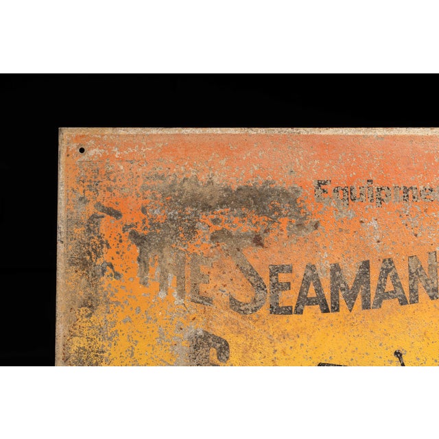 Industrial 1920s Seaman Rotary Tiller Tin Advertising Sign For Sale - Image 3 of 7
