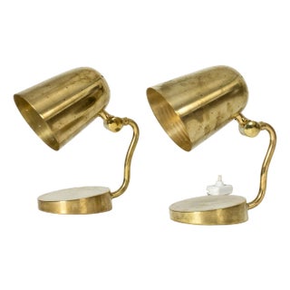 Mid-Century Brass Table or Wall Lights from Boréns, 1950s, Set of 2 For Sale