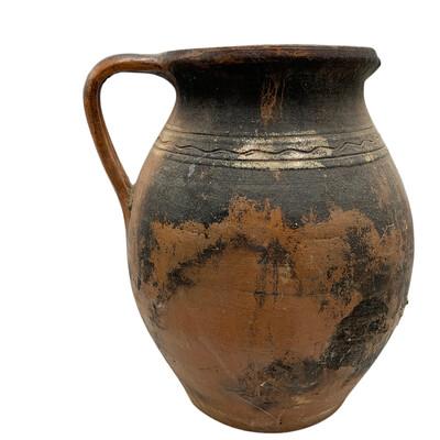 Farmhouse Antique Hungarian Folk Art Cooking Pottery For Sale - Image 3 of 5