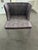 2010s Transitional Lavender Geometric Wing Back Chair With Lucite Base For Sale - Image 5 of 7