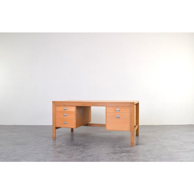 Mid-Century Modern Mid-Century Oak Desk by Chr. Rasmussen for Randers Møbelfabrik, 1970s For Sale - Image 3 of 18