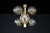 Gold Patinated Brass Sputnik Chandelier with Six Gold-Colored Globes from Kaiser Idell / Kaiser Leuchten, Germany, 1960s For Sale - Image 8 of 13