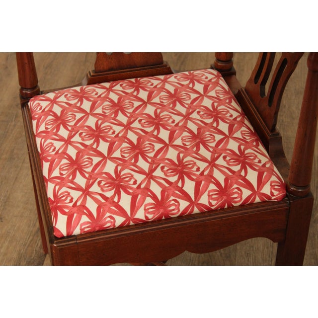Late 20th Century Late 20th Century Chippendale Style Mahogany Corner Chair For Sale - Image 5 of 13