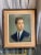 Vintage pastel chalk portrait of a young man C1961, framed original painting. Signed MJ Puleo 1961 on lower right side.