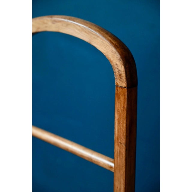 Vintage Wood and Gilt Brass Valet Stand with Turned Legs, 1930s For Sale - Image 10 of 14
