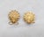 Metal Vintage 1950s Signed Napier Round Goldtone Faux-Moonstone Clip Earrings- 2 Pieces For Sale - Image 7 of 7