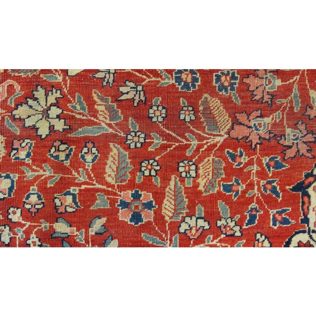 Late 19th Century Antique Persian Sarouk Feraghan Carpet, 9'10" × 13'8" For Sale - Image 5 of 15