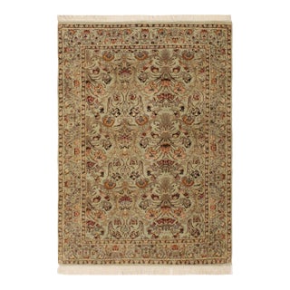 Shabby Chic Pak-Persian Green/Rust Wool Rug - 4'0'' X 6'1'' For Sale