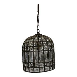 Eloquence Small Glass Crystal Birdcage Chandelier For Sale