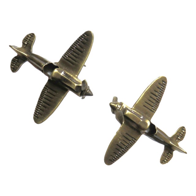 Pair of Airplane Lamp Finials For Sale