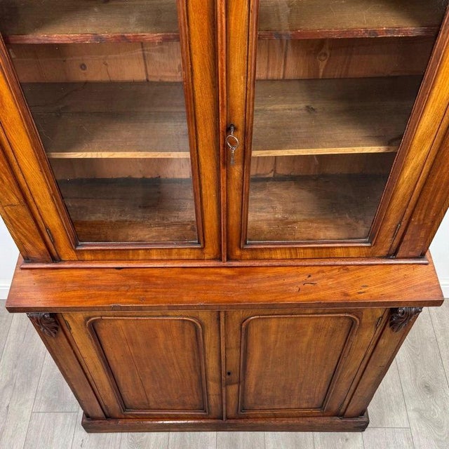 Antique Victorian Mahogany Bookcase, 1880 For Sale - Image 6 of 12
