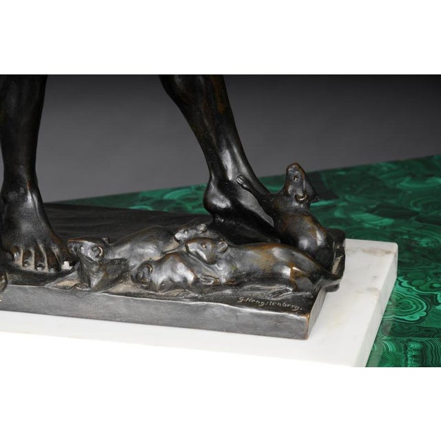 Antique Bronze Sculpture by G. Hengstenberg, 1900 For Sale - Image 6 of 18