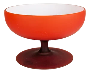 Italian Red and White Murano Glass Bowl by Carlo Moretti, 1959