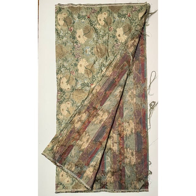 Ralph Lauren Ralph Lauren Italian Silk Floral Brocade Fabric in Sage For Sale - Image 4 of 4
