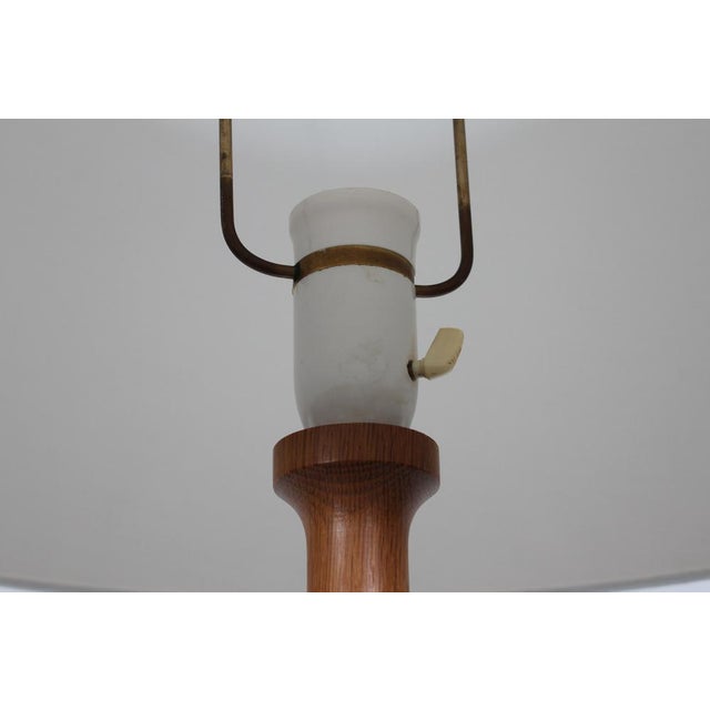1960s Danish Floor Lamp in Hand-Turned Teak by Lisbeth Brams for Fog & Mørup, 1960s For Sale - Image 5 of 14
